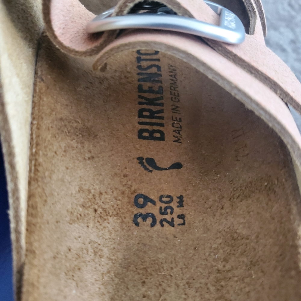 Birkenstock Arizona Big Buckle Leather Washed Metallic Copper Size 39 - Picture 11 of 12